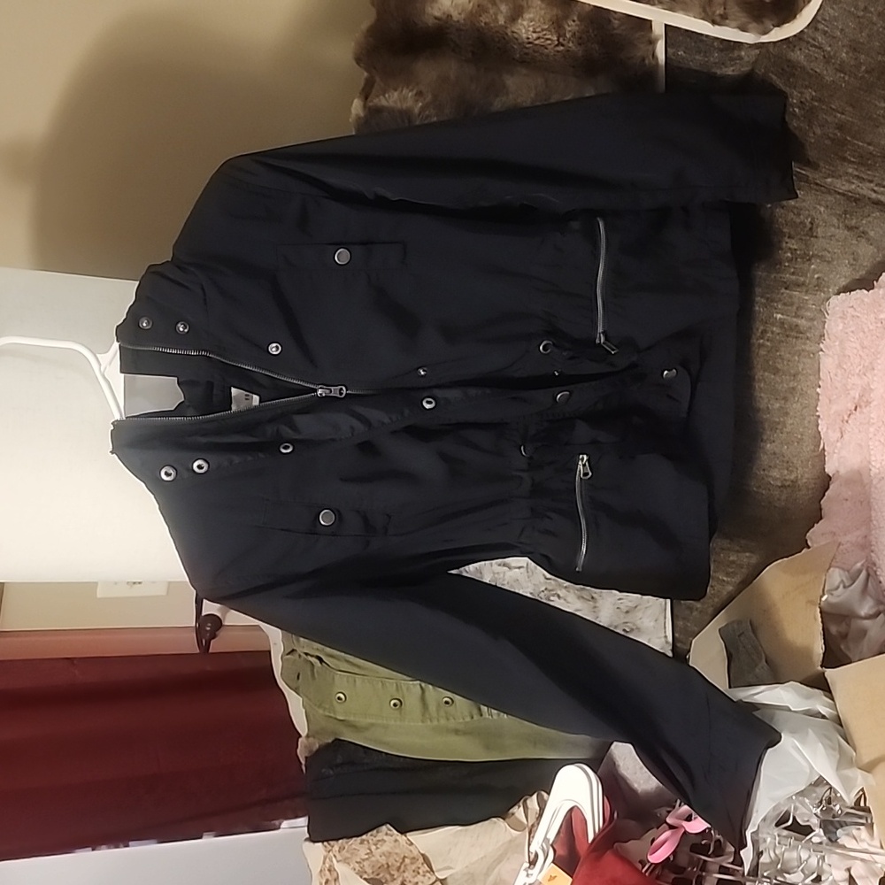 Black rain coat